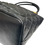 シャネル CHANEL 復刻トート A01804 ブラック キャビアスキン レディース トートバッグ