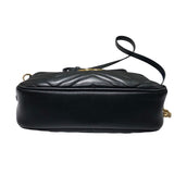 グッチ GUCCI GGマーモントショルダーバッグ 447632 ブラック レザー レディース ショルダーバッグ