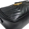 グッチ GUCCI GGマーモントショルダーバッグ 447632 ブラック レザー レディース ショルダーバッグ