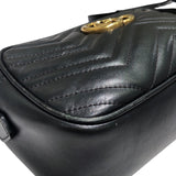 グッチ GUCCI GGマーモントショルダーバッグ 447632 ブラック レザー レディース ショルダーバッグ