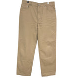 ルイ・ヴィトン LOUIS VUITTON ロゴステッチワークデニムパンツ HSP47W ベージュ コットン メンズ デニムパンツ