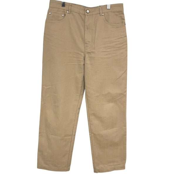 ルイ・ヴィトン LOUIS VUITTON ロゴステッチワークデニムパンツ HSP47W ベージュ コットン メンズ デニムパンツ