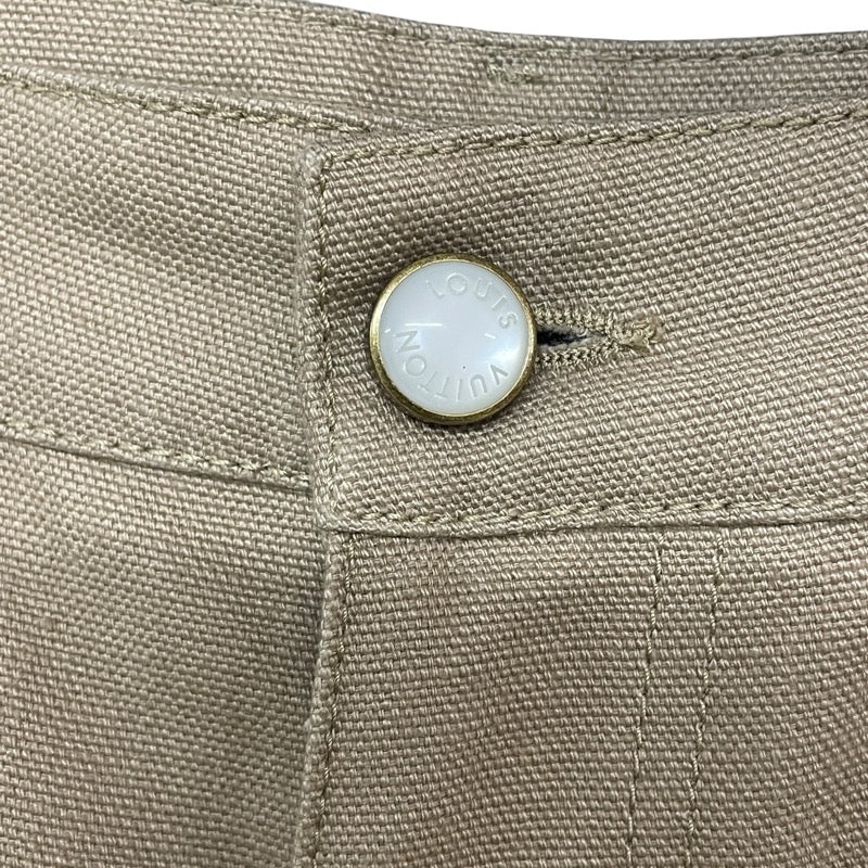 ルイ・ヴィトン LOUIS VUITTON ロゴステッチワークデニムパンツ HSP47W ベージュ コットン メンズ デニムパンツ