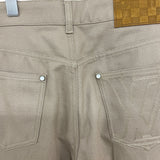 ルイ・ヴィトン LOUIS VUITTON ロゴステッチワークデニムパンツ HSP47W ベージュ コットン メンズ デニムパンツ