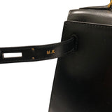 エルメス HERMES ケリー28 □C刻 ブラック GD金具 ボックスカーフ レディース ハンドバッグ