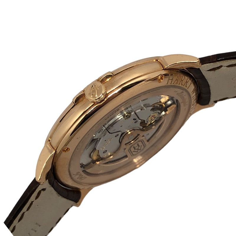 ハリーウィンストン HARRY WINSTON ミッドナイト MIDAHD39RR001 ホワイト K18PG 自動巻き メンズ 腕時計