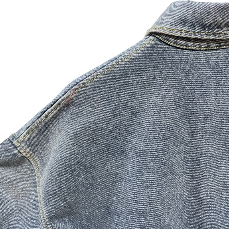 プラダ PRADA トライアングルロゴデニムシャツジャケット 3FC036 ブルー コットン メンズ デニムジャケット