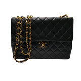 シャネル CHANEL デカマトラッセ30 A04412 ブラック ラムスキン レディース ショルダーバッグ
