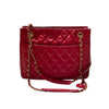 シャネル CHANEL マトラッセ チェーンハンドバッグ レッド ラムスキン レディース ハンドバッグ