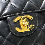 シャネル CHANEL デカマトラッセ30 A04412 ブラック ラムスキン レディース ショルダーバッグ