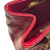シャネル CHANEL マトラッセ チェーンハンドバッグ レッド ラムスキン レディース ハンドバッグ