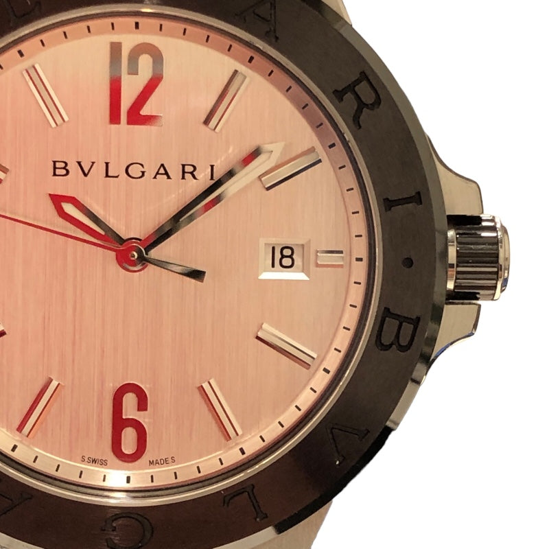 ブルガリ BVLGARI ディアゴノ DG42SC シルバー SS/ラバーベルト 自動巻き メンズ 腕時計
