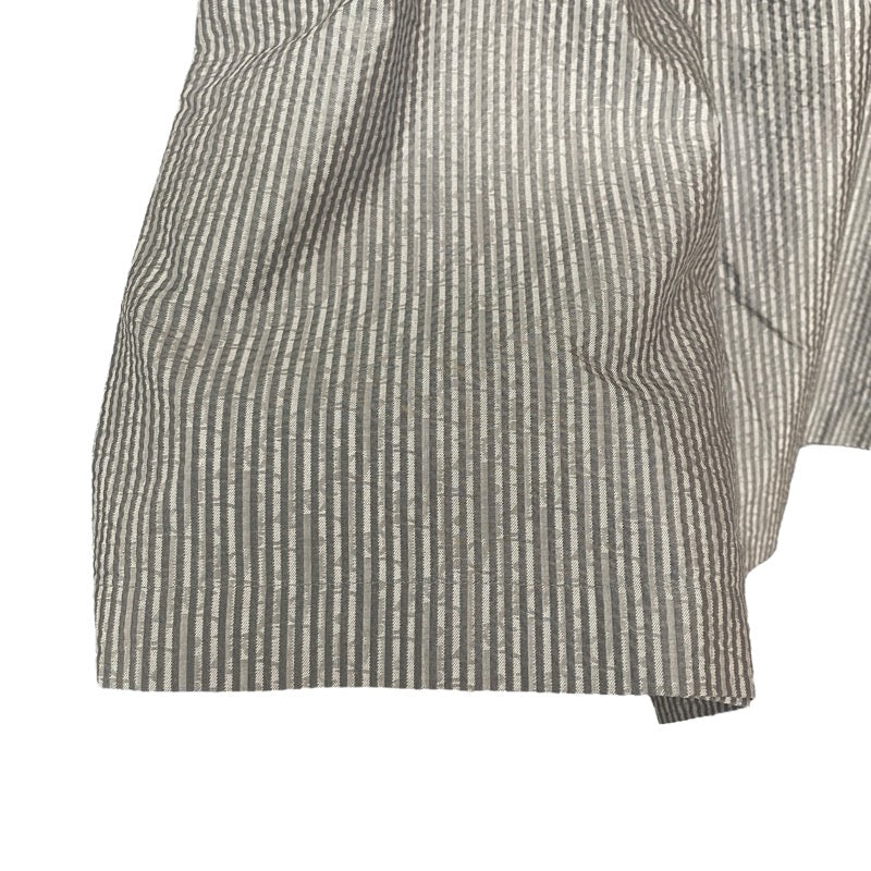 クリスチャン・ディオール Christian Dior ロゴ刺繍ストライプショートパンツ 013C121C5566 グレー シルク メンズ ショートパンツ