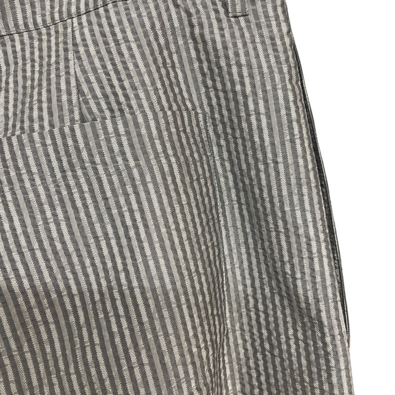 クリスチャン・ディオール Christian Dior ロゴ刺繍ストライプショートパンツ 013C121C5566 グレー シルク メンズ ショートパンツ