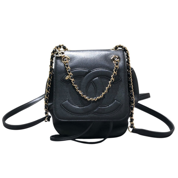 シャネル CHANEL ココマークミニバックパック AS0325 ブラック