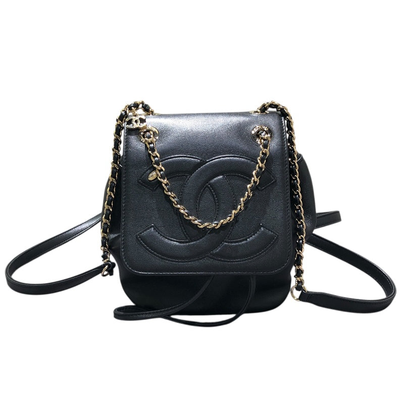 シャネル CHANEL ココマークミニバックパック AS0325 ブラック