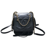 シャネル CHANEL ココマークミニバックパック AS0325 ブラック×ゴールド金具 ラムスキン レディース リュック・デイパック