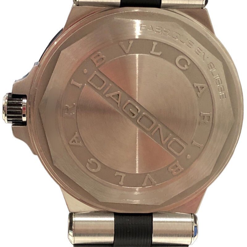 ブルガリ BVLGARI ディアゴノ DG42SC シルバー SS/ラバーベルト 自動巻き メンズ 腕時計