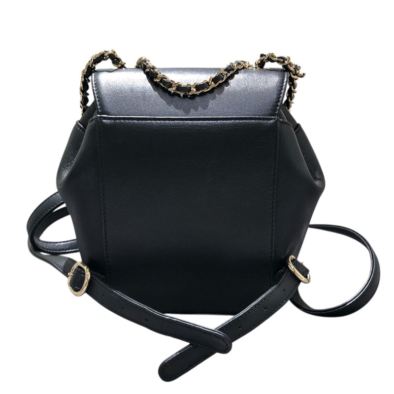 シャネル CHANEL ココマークミニバックパック AS0325 ブラック