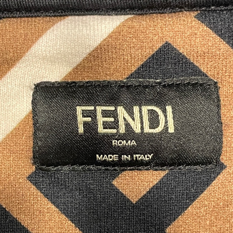 フェンディ FENDI FF総柄スウェットシャツ FY0944 ブラウン コットン メンズ スウェット