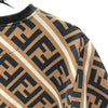 フェンディ FENDI FF総柄スウェットシャツ FY0944 ブラウン コットン メンズ スウェット