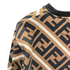 フェンディ FENDI FF総柄スウェットシャツ FY0944 ブラウン コットン メンズ スウェット