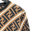 フェンディ FENDI FF総柄スウェットシャツ FY0944 ブラウン コットン メンズ スウェット