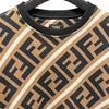 フェンディ FENDI FF総柄スウェットシャツ FY0944 ブラウン コットン メンズ スウェット