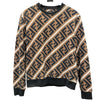 フェンディ FENDI FF総柄スウェットシャツ FY0944 ブラウン コットン メンズ スウェット