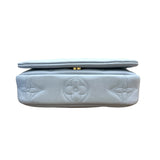 ルイ・ヴィトン LOUIS VUITTON ウォレットオンストラップ M81399 ブルーグラシエール カーフレザー バブルグラム レディース ショルダーバッグ