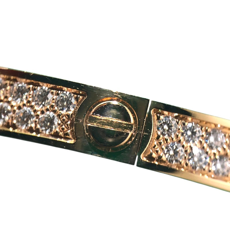 カルティエ Cartier ラブブレスSM #17 パヴェダイヤ ピンクゴールド Au750 ダイヤモンド ジュエリー