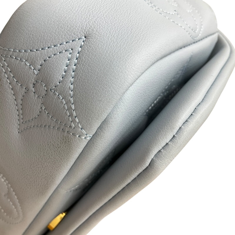 ルイ・ヴィトン LOUIS VUITTON ウォレットオンストラップ M81399 ブルーグラシエール カーフレザー バブルグラム レディース ショルダーバッグ