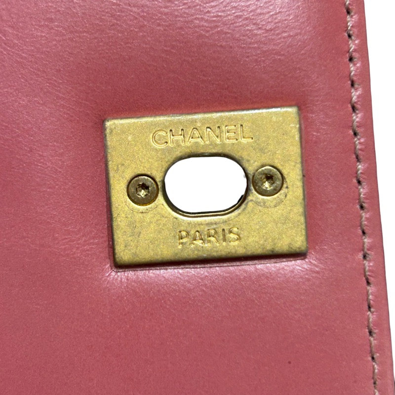 シャネル CHANEL ココハンドルXS Vステッチ ピンク/GD金具 カーフスキン/リザード レディース ハンドバッグ