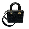クリスチャン・ディオール Christian Dior レディディオール スモール M0538OCAL ブラック カナージュラムスキン レディース ハンドバッグ