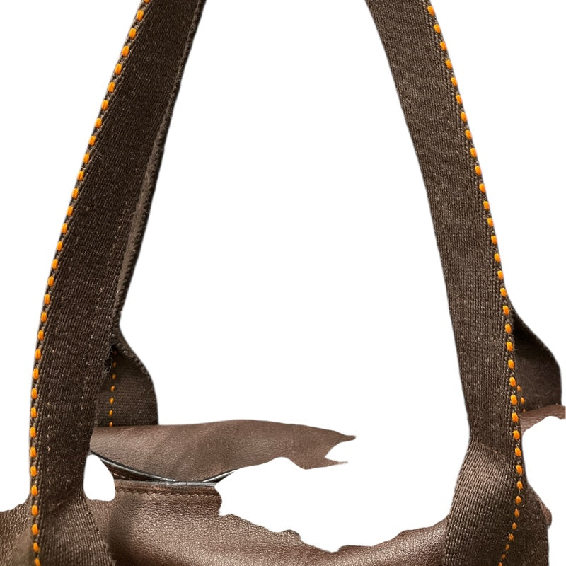 エルメス HERMES キャラバンヴェルティカルMM ブラウン レザー ユニセックス トートバッグ