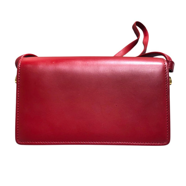 サンローラン SAINT LAURENT クラシック ルル ミニショルダーバッグ 318249 レッド レザー レディース ショルダーバッグ