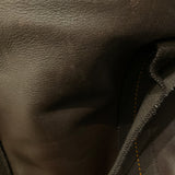 エルメス HERMES キャラバンヴェルティカルMM ブラウン レザー ユニセックス トートバッグ