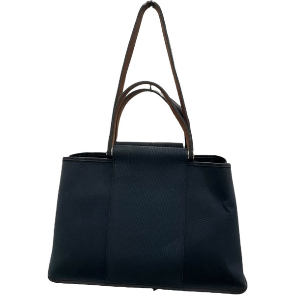 エルメス HERMES カバックエラン □N刻 ネイビー トワル・レザー ユニセックス ハンドバッグ