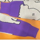 ルイ・ヴィトン LOUIS VUITTON スタジオジャガードニットセーター HNN93W パープル ウール メンズ ニット