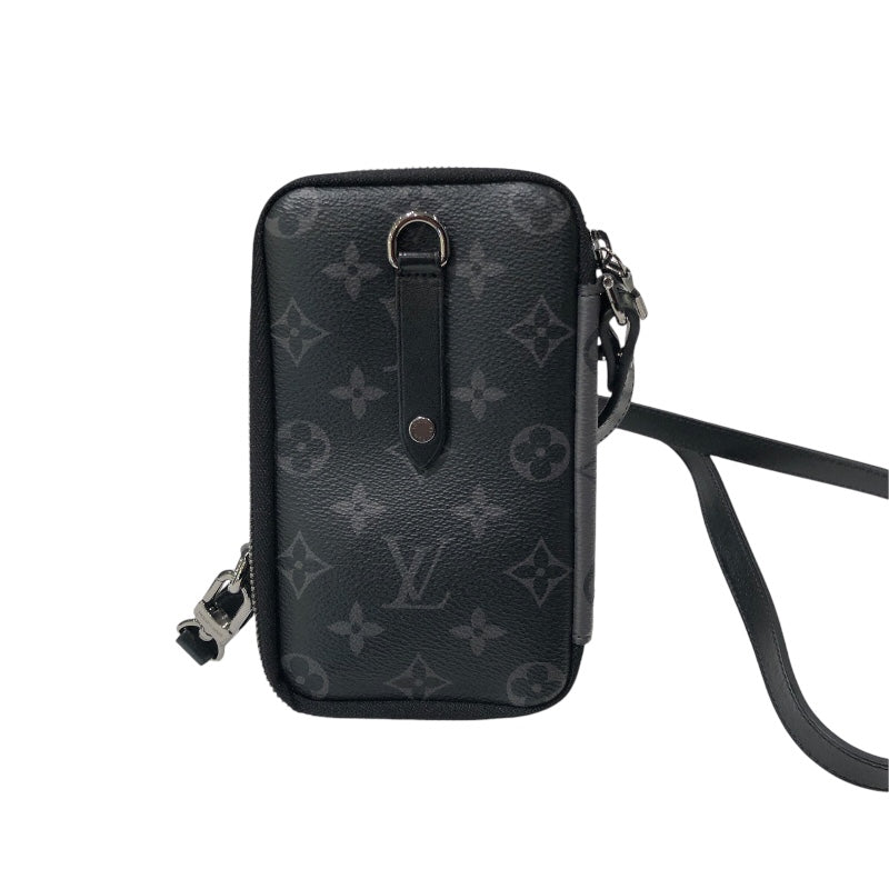 ルイ・ヴィトン LOUIS VUITTON ダブルフォンポーチ M69534 モノグラム モノグラム・エクリプス・リバース メンズ ショルダーバッグ