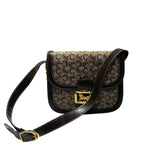 セリーヌ CELINE サルキーショルダーバッグ ブラウン キャンバス/レザー レディース ショルダーバッグ