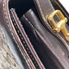 セリーヌ CELINE サルキーショルダーバッグ ブラウン キャンバス/レザー レディース ショルダーバッグ