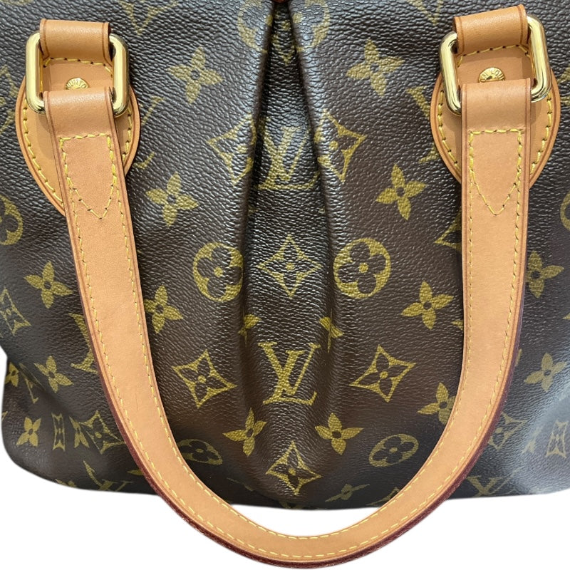ルイ・ヴィトン LOUIS VUITTON パレルモPM M40145 ブラウン/ゴールド金具 PVCコーティングキャンバス モノグラムキャンパス レディース トートバッグ