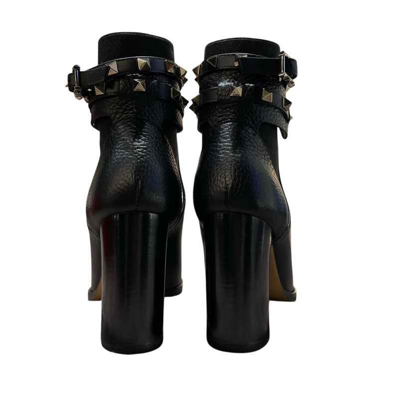 ヴァレンティノ VALENTINO ロックスタッズ ブラック レザー レディース ブーツ