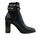 ヴァレンティノ VALENTINO ロックスタッズ ブラック レザー レディース ブーツ