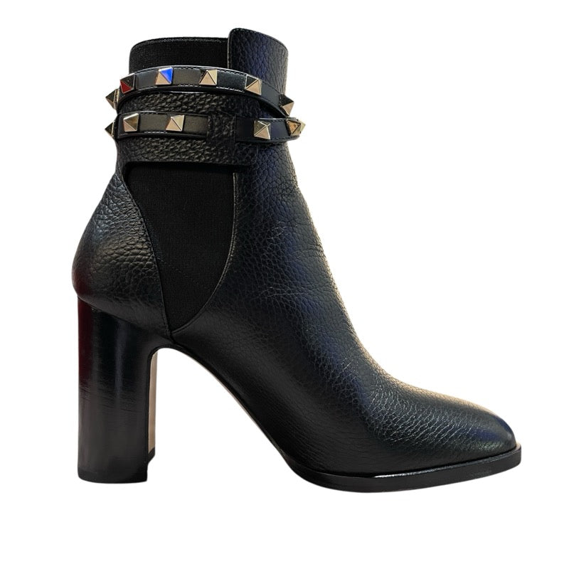 ヴァレンティノ VALENTINO ロックスタッズ ブラック レザー レディース ブーツ