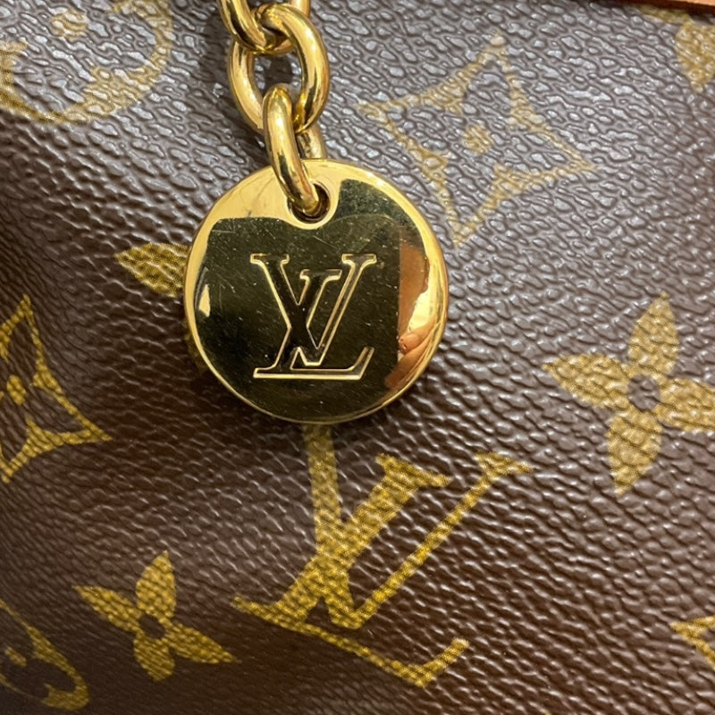 ルイ・ヴィトン LOUIS VUITTON パレルモPM M40145 ブラウン/ゴールド金具 PVCコーティングキャンバス モノグラムキャンパス レディース トートバッグ