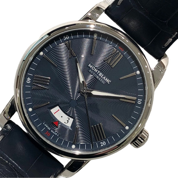 モンブラン MONT BLANC 4810 オートマティック デイト 119960 ネイビー ステンレススチール SS 自動巻き メンズ 腕時計