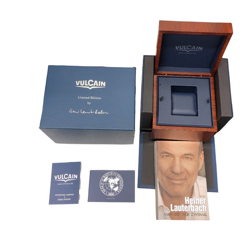 VULCAIN 50s プレジデンツ ウォッチ ホワイトシェル 世界99本 限定モデル 100650N26.BAL114 ホワイトシェル K18PG/SS/革ベルト（社外品） 手巻き メンズ 腕時計