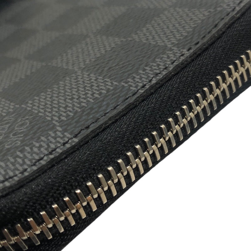 ルイ・ヴィトン LOUIS VUITTON ジッピーウォレット ・ヴェルティカル N63095 ブラック ダミエ・グラフィットキャンバス メンズ 長財布